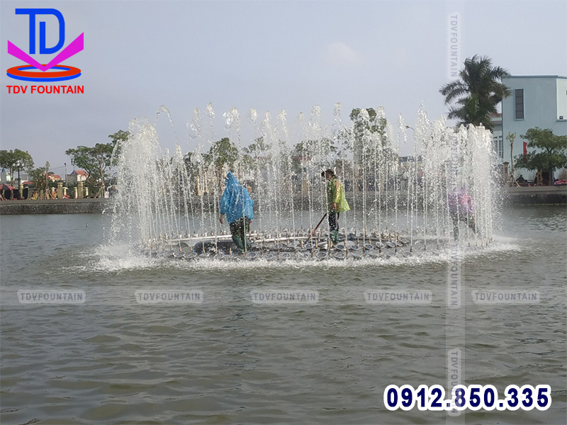 Chạy thử và căn chỉnh đài phun nước