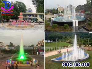 Đài phun nước bể tròn bể bán nguyệt