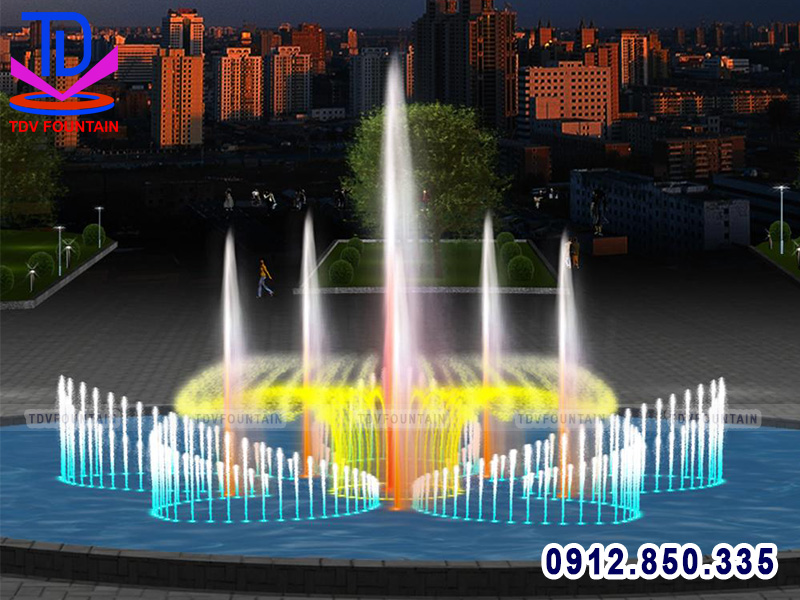 Thiết kế nhạc nước bể tròn đường kính 8m