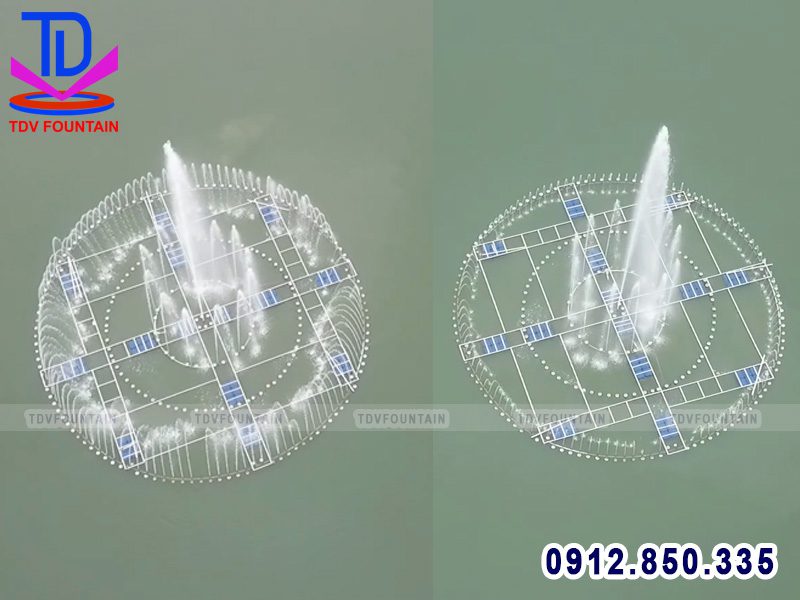 Chạy thử hoạt động đài phun phao nổi