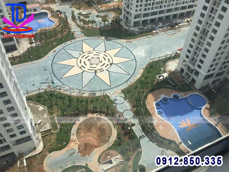 Đài phun nước âm nền khu đô thị