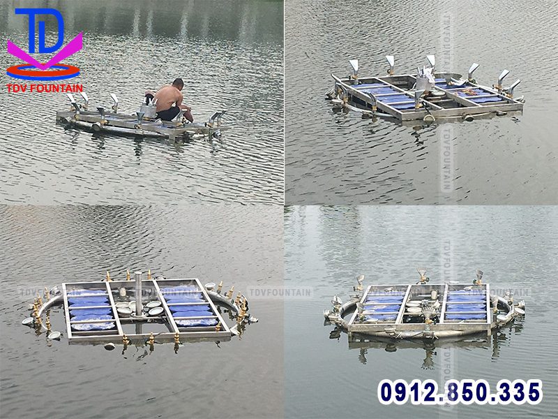 Giàn phun nước phao nổi