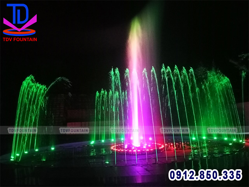 Hiệu ứng phun nhao vào nhạc nước khu sinh thái Hải Thượng