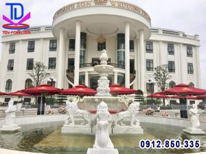 Lắp đặt đài phun nước bằng đá