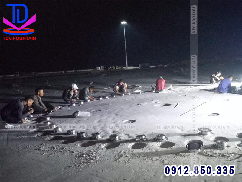 Lắt đặt đèn Led âm sàn DMX