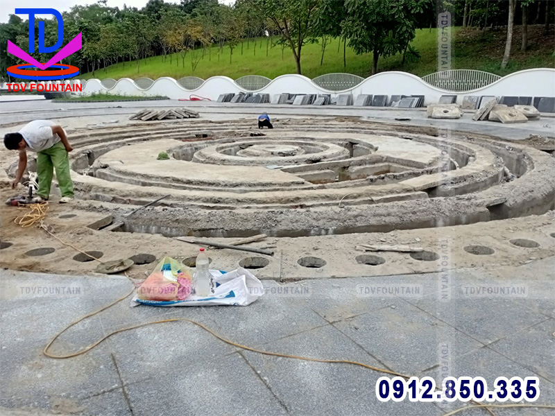 Lắp đặt sàn nhạc nước phố đi bộ TP Vinh