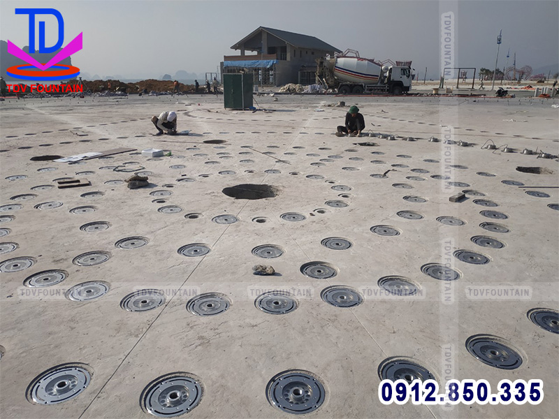 Lắp đặt thiết bị nhạc nước âm sàn