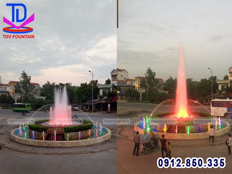 Lắp đặt vòi phun cột nước lớn