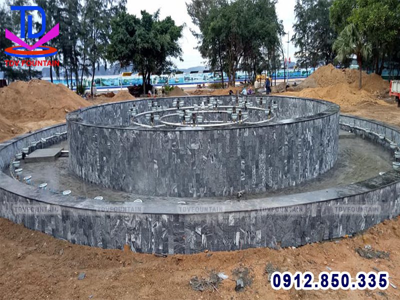 Thi công đài phun nước KĐT Phương Đông