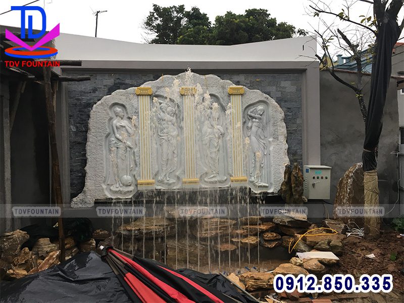Thi công đài phun nước mini sân vườn biệt thự