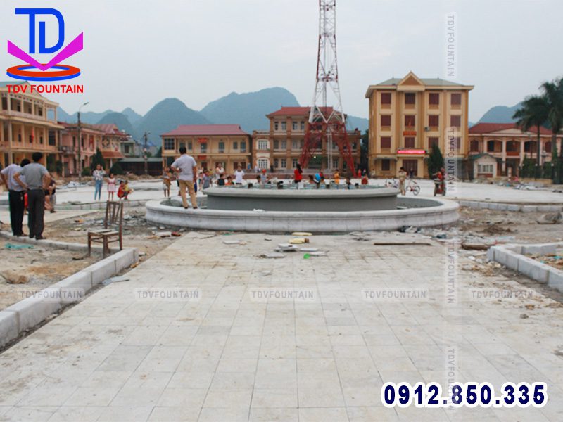 Thi công đài phun nước Quảng trường