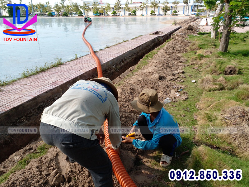 Thi công lắp đặt thiết bị nhạc nước Võ Nguyên Giáp
