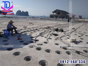 Thi công sàn nhạc nước khu đô thị Vân Đồn