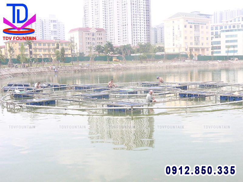 Thiết bị lắp đặt cho đài phun nước phao nổi Mai Dịch