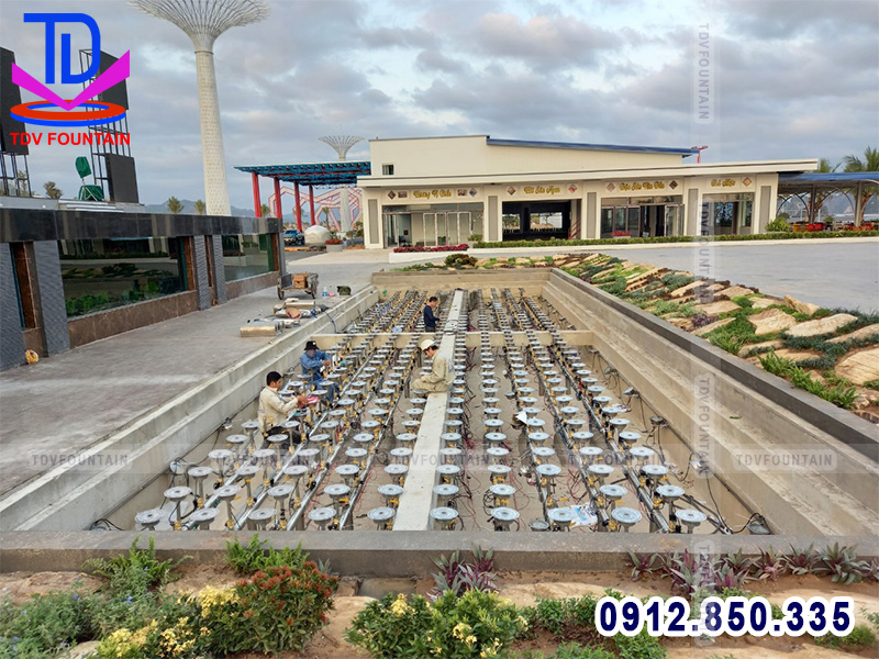Thiết kế thi công sàn nhạc nước KĐT Phương Đông