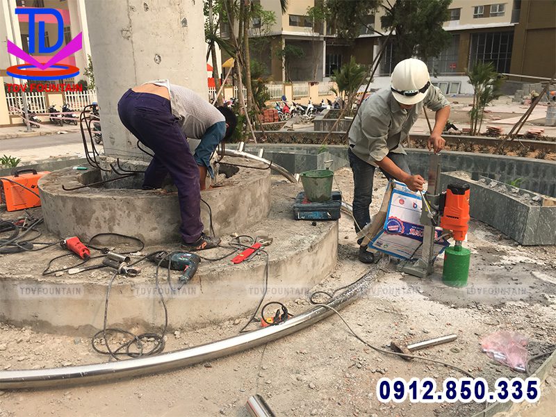 Đài phun nước khu nhà ở Phú Lãm