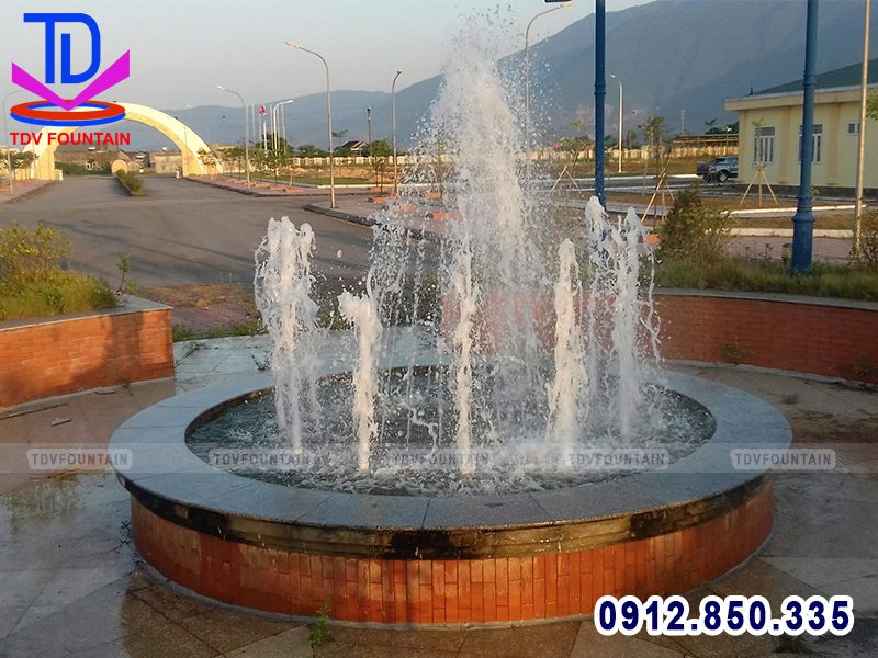 Hoàn thiện đài phun nước bể tròn