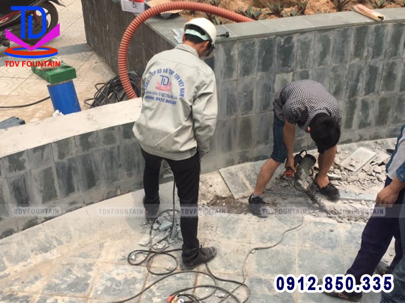 Làm đài phun nước Phú Lãm