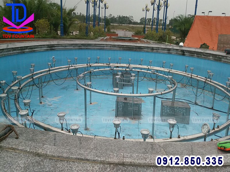Lắp đặt thiết bị đài phun nước Vũng Áng