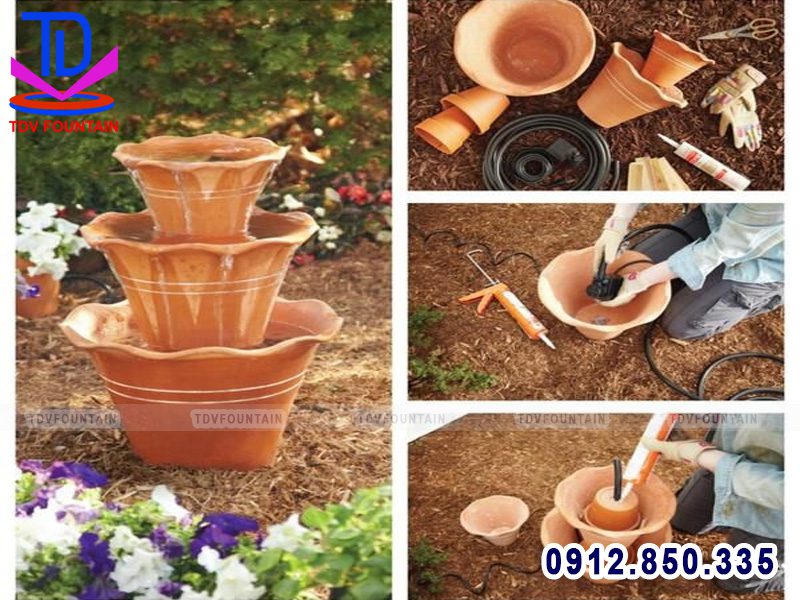 Cách làm chum phun nước mini