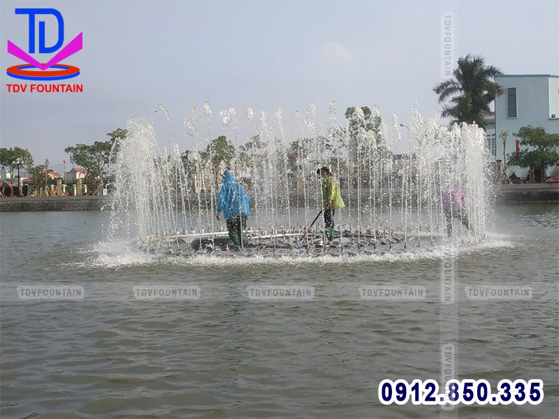 Chạy thử và căn chỉnh đài phun nước