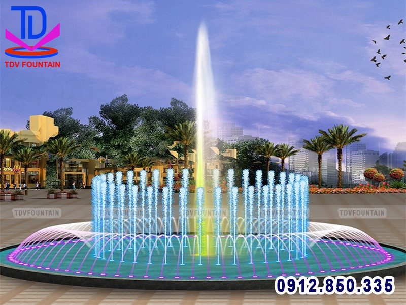 Đài phun nước bể tròn chi phí thấp
