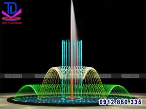 Đài phun nước bể tròn đường kính 6m