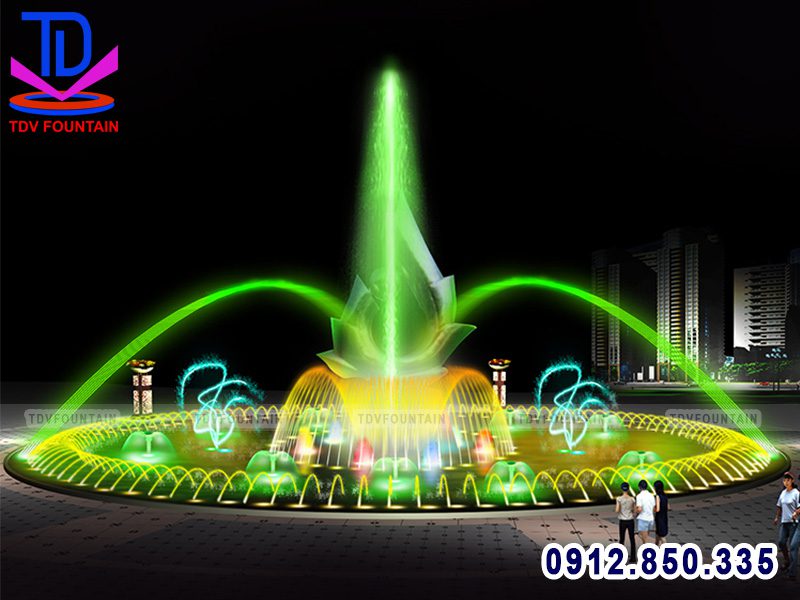 Đài phun nước biểu tượng hoa sen