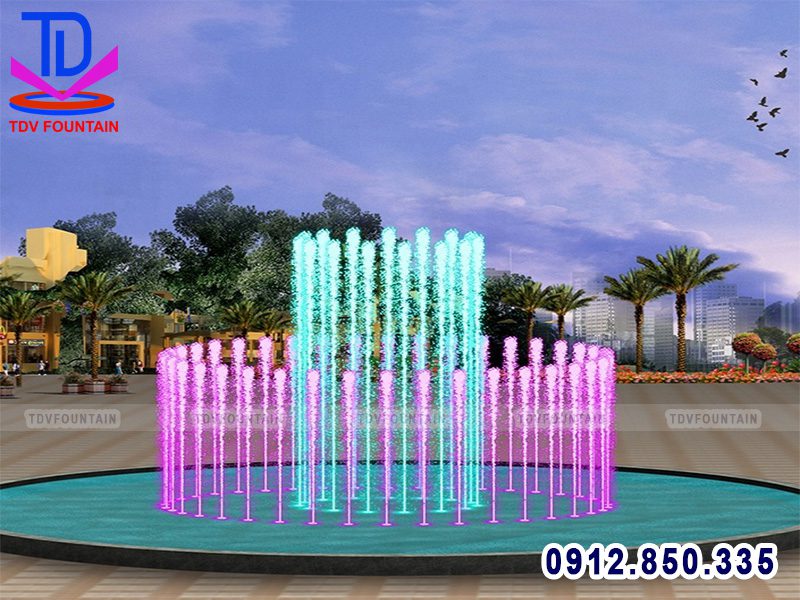 Đài phun nước hình tròn bể 10 m