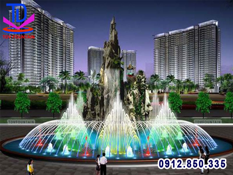 Đài phun nước lắp cho hòn non bộ