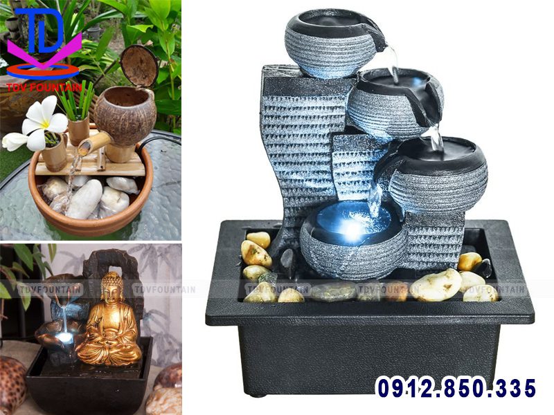 Đài phun nước mini để bàn trong nhà