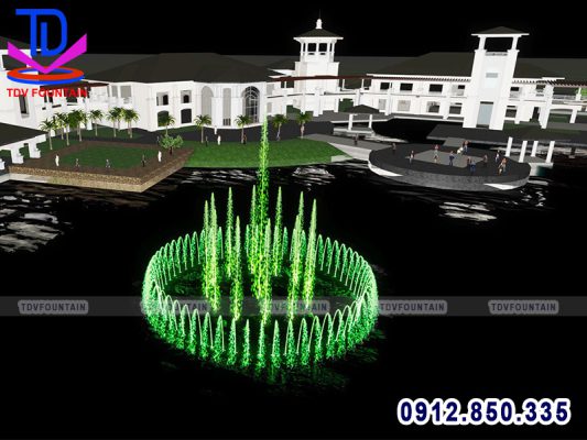 Dựng phim mô phỏng đài phun nước phao nổi Lạc Sơn