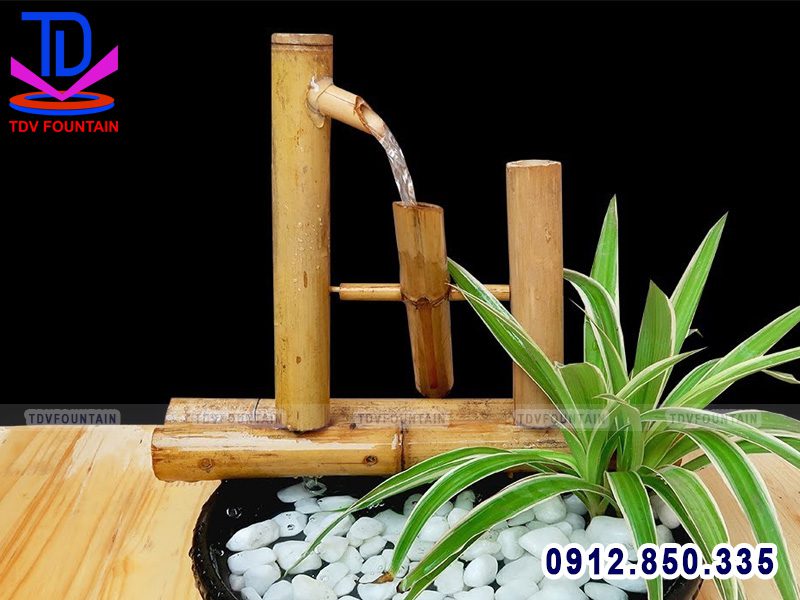 Làm đài phun nước bằng ống tre