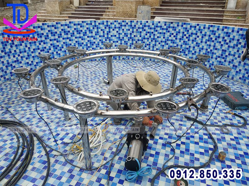Lắp đặt đài phun nước trung tâm tổ chức sự kiện White Palace Thanh Hóa