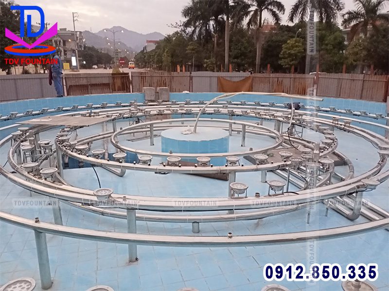 Lắp đặt thiết bị phun nước đài phun vòng xuyến