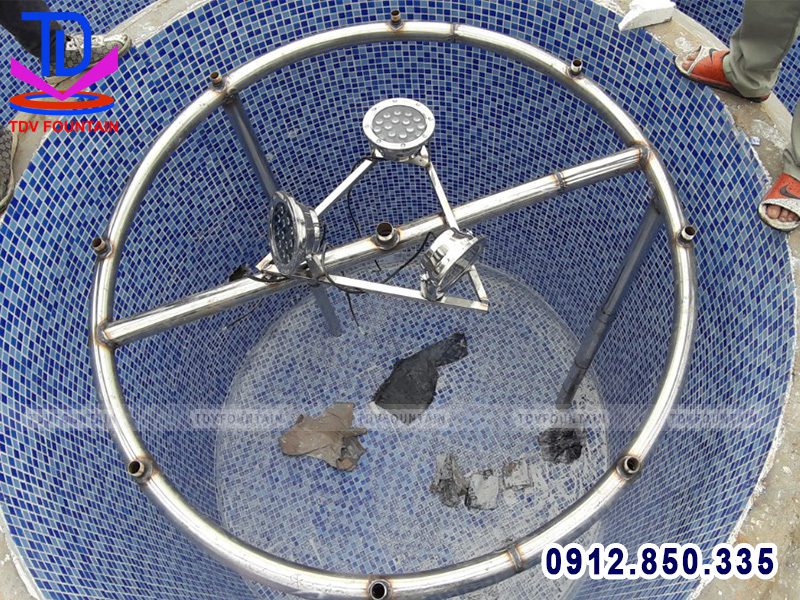Thi công thiết bị đài phun nước vườn hoa Nguyên Bình