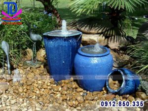Tiểu cảnh chum phun nước