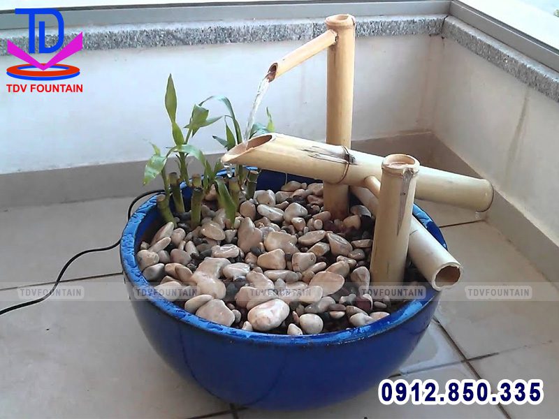 Tự làm đài phun nước bằng tre