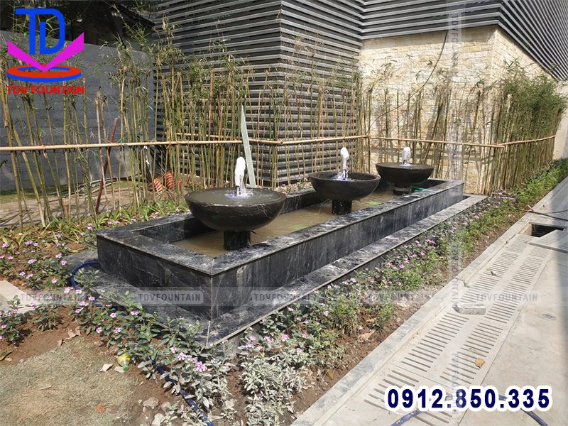 Đài phun nước mini khuôn viên trụ sở