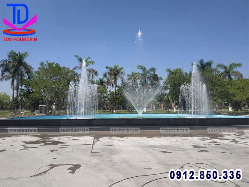 Đài phun nước nhà máy xi măng vicem Hoàng Mai Nghệ An