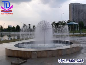Đài phun quả cầu nước KĐT Dương Nội