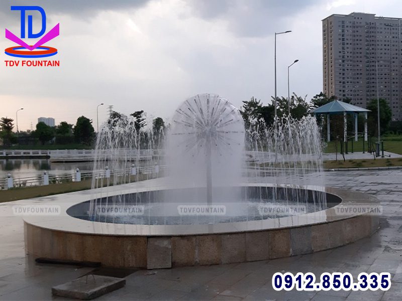 Đài phun quả cầu nước KĐT Dương Nội