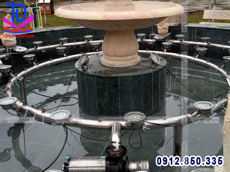 Lắp đặt đài phun nước vườn hoa Nguyễn Quán Quang