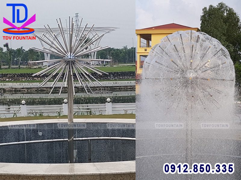 Lắp đặt vòi phun quả cầu nước KĐT Dương Nội