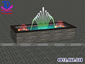 Thiết kế đài phun nước biệt thự mini nhà anh Hùng