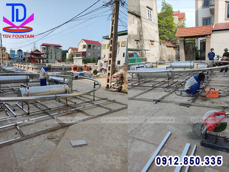 Lắp đặt thiết bị đài phun nước phao nổi