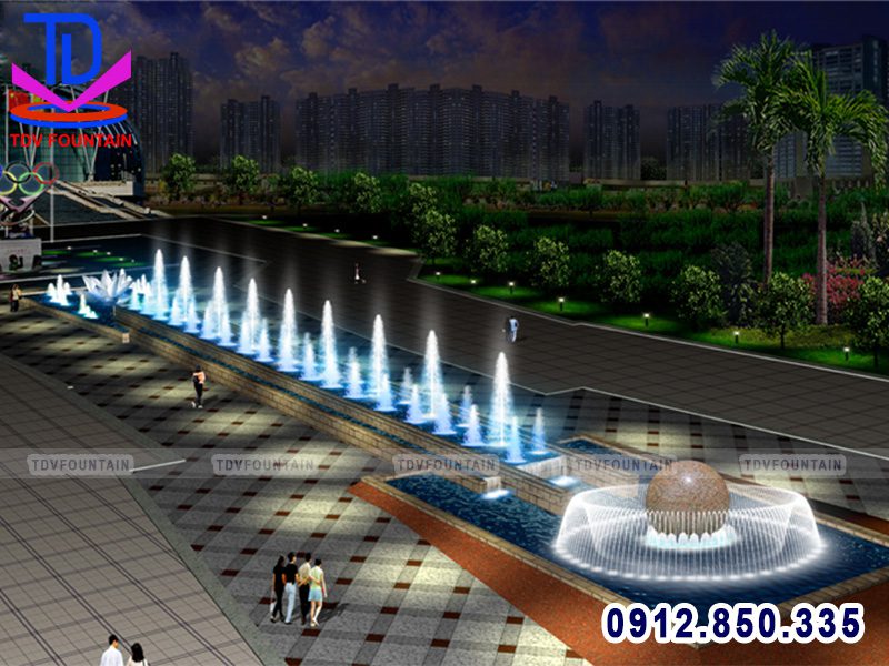Đài phun nước bể dài