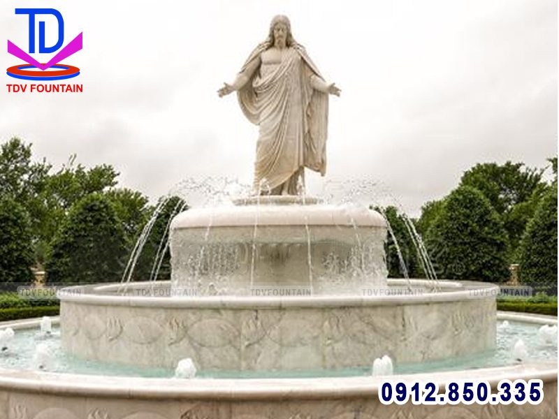 Đài phun nước trang trí tượng đá