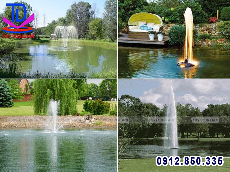 Lắp đặt vòi phun nước cho sông hồ