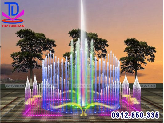 Đài phun nước âm sàn hình vuông